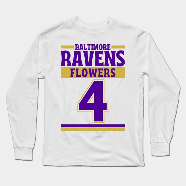 Baltimore Ravens Flowers 4 Edition 3 Long Sleeve T-Shirt by Astronaut.co